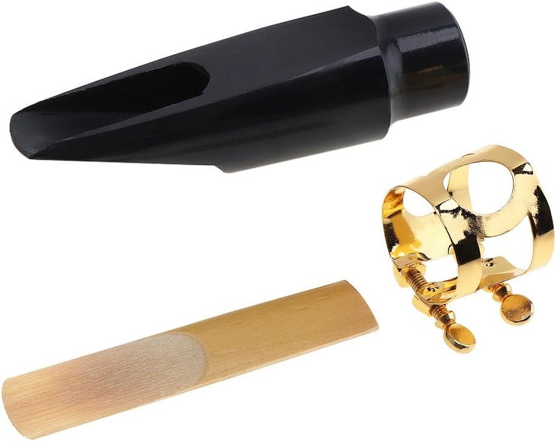 OriGlam Alto Sax Mouthpiece Set, Professional Alto Sax Saxophone Mouthpiece Kit with Cap Metal Buckle Reed Pads Musical Instruments for Alto Saxophone Replacement - Image 2